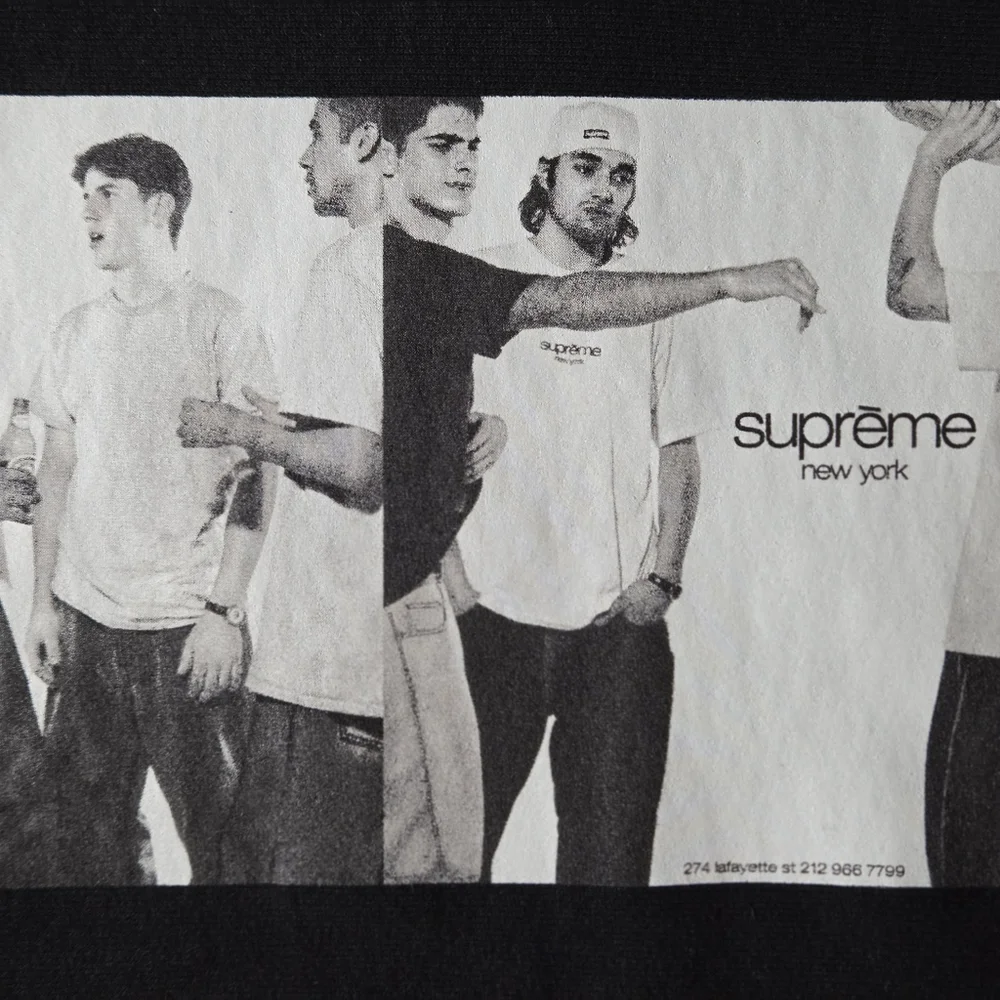 Supreme Classic Ad Hooded Sweatshirt Men's Black Medium NWT - Picture 3 of 7